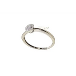 anello oro bianco donna pavé diamanti Bliss | bonini-gioielli