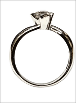 Anello oro bianco e diamante solitario ct 0,55 argento elegante a quattro graffe
