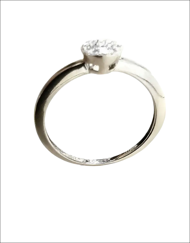 Anello Oro Bianco e Diamanti Bliss: elegante anello argento con diamante solitario