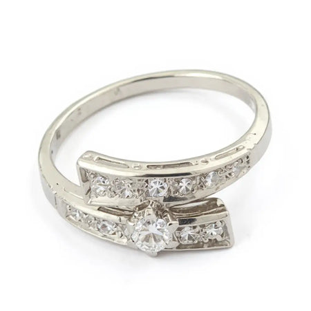 Anello Oro Bianco 750/1000 e Diamanti|bonini-gioielli