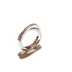 anello oro bianco e diamanti Intreccio Salvini |bonini-gioielli