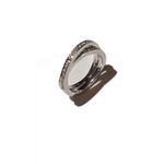 anello oro bianco e diamanti Intreccio Salvini |bonini-gioielli