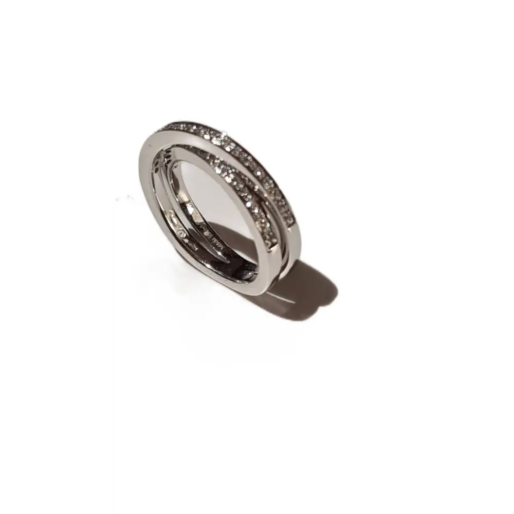 anello oro bianco e diamanti Intreccio Salvini |bonini-gioielli