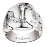 Anello oro bianco con accenti di diamanti della collezione Cruise Salvini