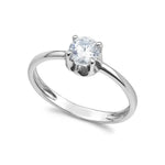 anello oro bianco solitario zircone AMBROSIA AAZ 142|bonini-gioielli