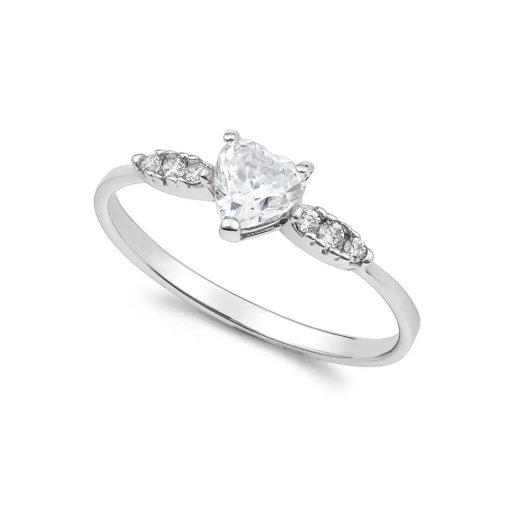 anello oro cuore zirconi Dea di Luce AMBROSIA AAZ 146|bonini-gioielli