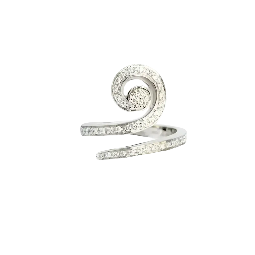 Anello oro e diamanti 0.32 Riccio e Capriccio Salvini con design spirale in diamanti