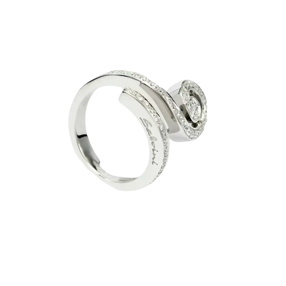 Anello in argento con accenti di diamante Riccio e Capriccio Salvini