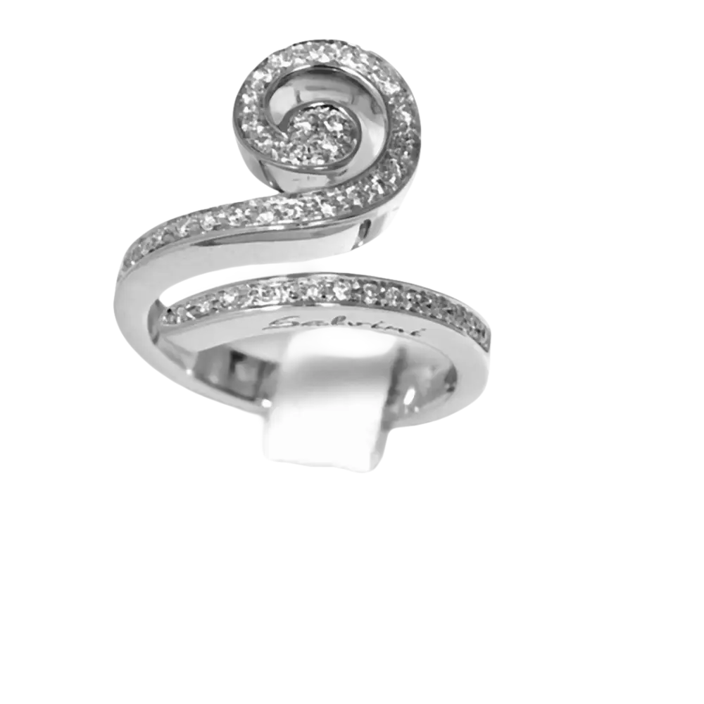 Anello oro e diamanti Riccio e Capriccio Salvini con anello a spirale incastonato di diamanti