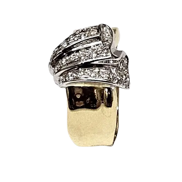anello oro giallo 750/1000 e 32 diamanti ct 0,48|bonini-gioielli