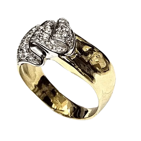 anello oro giallo 750/1000 e 32 diamanti ct 0,48|bonini-gioielli