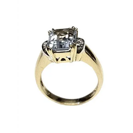 anello oro giallo acquamarina e diamanti DE LAZZARI|bonini-gioielli