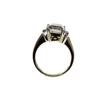 anello oro giallo acquamarina e diamanti DE LAZZARI|bonini-gioielli