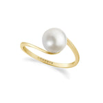 Anello Oro Giallo e perla coltivata 7,5/8 mm COMETE GIOIELLI ANP 417 G|bonini-gioielli