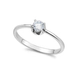 anello oro solitario zircone bianco AMBROSIA AAZ 141|bonini-gioielli