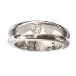 anello platino con diamante solitario ct 0,16 UNOAERRE|bonini-gioielli