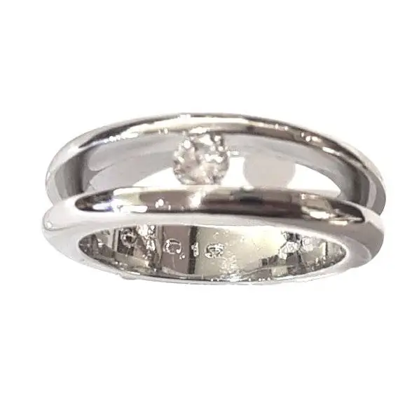 anello platino con diamante solitario ct 0,16 UNOAERRE|bonini-gioielli