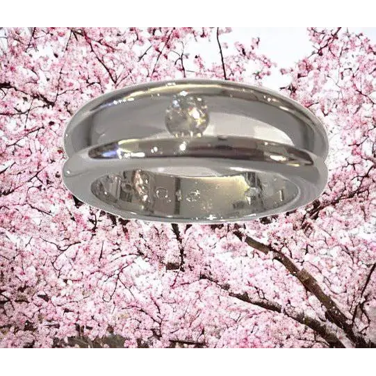 anello platino con diamante solitario ct 0,16 UNOAERRE|bonini-gioielli