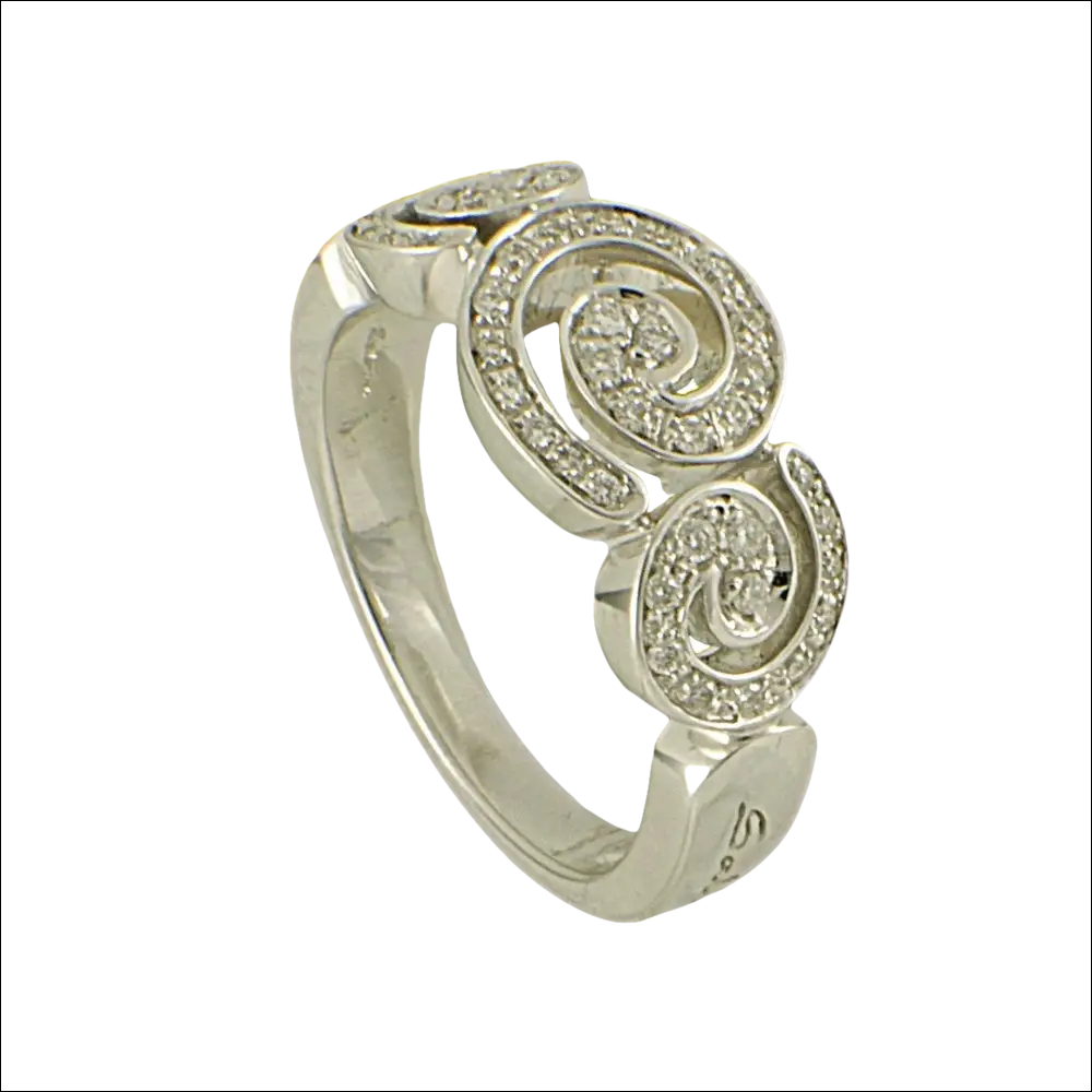 Anello in oro bianco e diamanti 0,25 Capriccio Salvini con spirali di diamanti