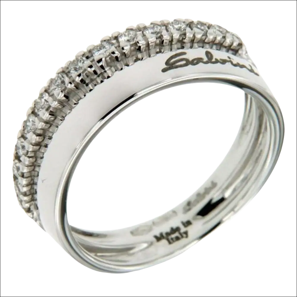 Anello d’argento con diamanti della collezione Emozioni Salvini ct 0,23