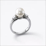 Anello Salvini Oro Bianco, Perla e Diamanti Marquise|bonini-gioielli