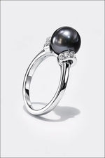 Anello Salvini Oro Bianco, Perla Nera e Diamanti|bonini-gioielli
