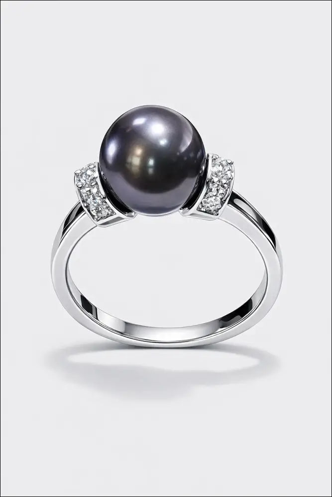 Anello Salvini Oro Bianco, Perla Nera e Diamanti|bonini-gioielli