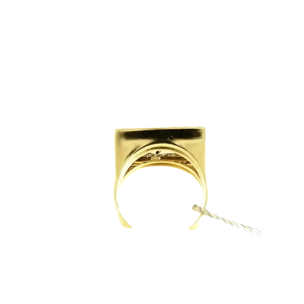 Anello Salvini Soap Opera Oro e Diamanti con anello signet in oro e top rettangolare