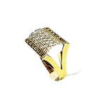 Anello Salvini Soap Opera Oro e Diamanti con anello in oro e diamante rettangolare pavé