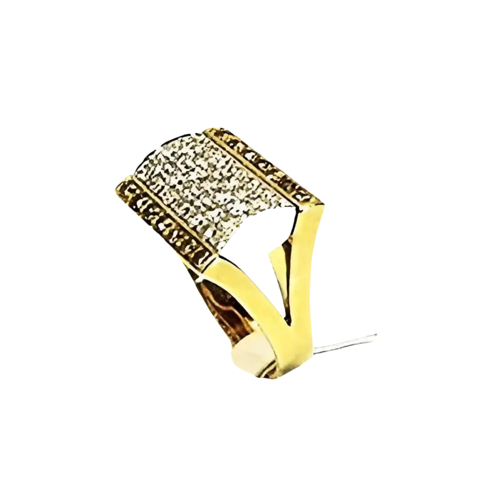 Anello Salvini Soap Opera Oro e Diamanti con anello in oro e diamante rettangolare pavé