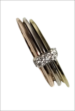 Tre anelli con diamante accentato, Anello oro con diamanti ct 0,07 di Salvini
