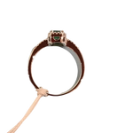 Anello Smeraldo e diamanti COMETE ANB 1896 con pietra verde e finitura oro rosa