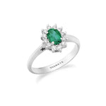 Anello Smeraldo e Diamanti COMETE Gioielli|bonini-gioielli