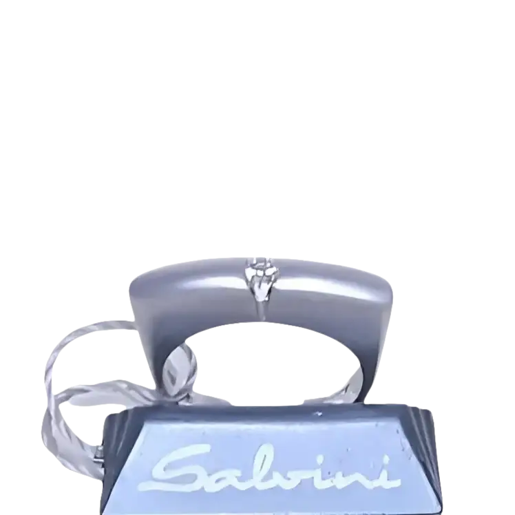 Anello Solitario Diamante Stars con anello argento e pietra chiara con etichetta