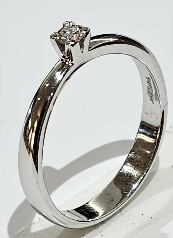Anello Solitario oro 750/1000 Diamante ct 0,10 Salvini|bonini-gioielli