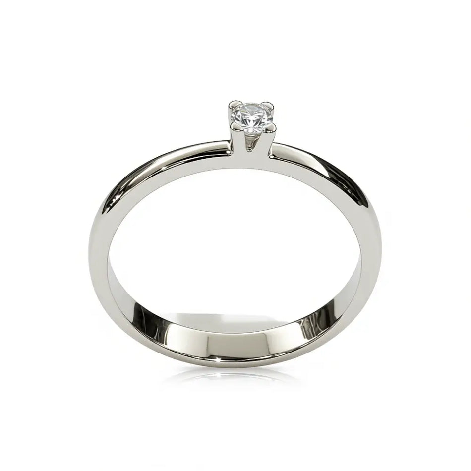 Anello S|bonini-gioielliolitario oro 750/1000 Diamante ct 0,10 Salvini