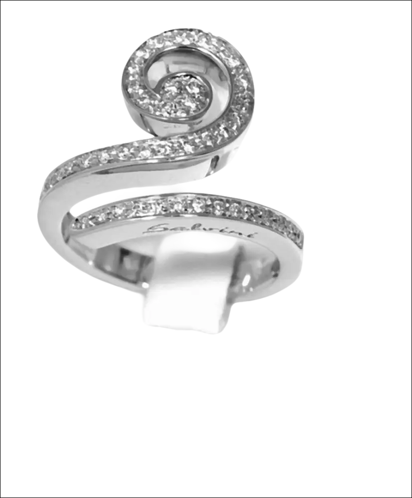 Anello oro e diamanti Riccio e Capriccio Salvini con anello a spirale incastonato di diamanti
