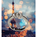 Anello Tre Diamanti ct 0,45 oro bianco Salvini - Gioielleria Bonini