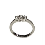 Anello Tre Diamanti ct 0,45 oro bianco Salvini - Gioielleria Bonini