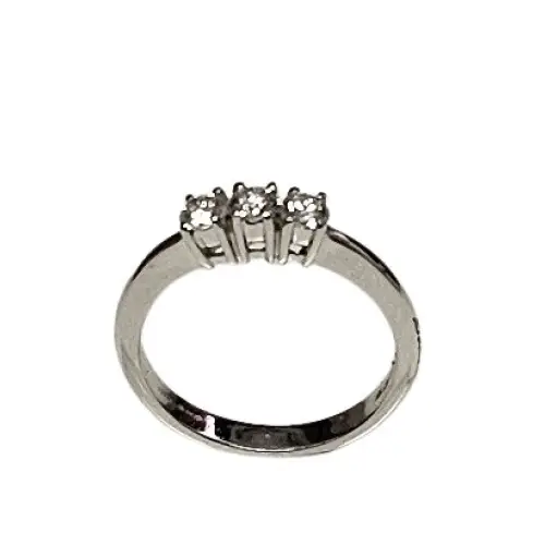 Anello Tre Diamanti ct 0,45 oro bianco Salvini - Gioielleria Bonini