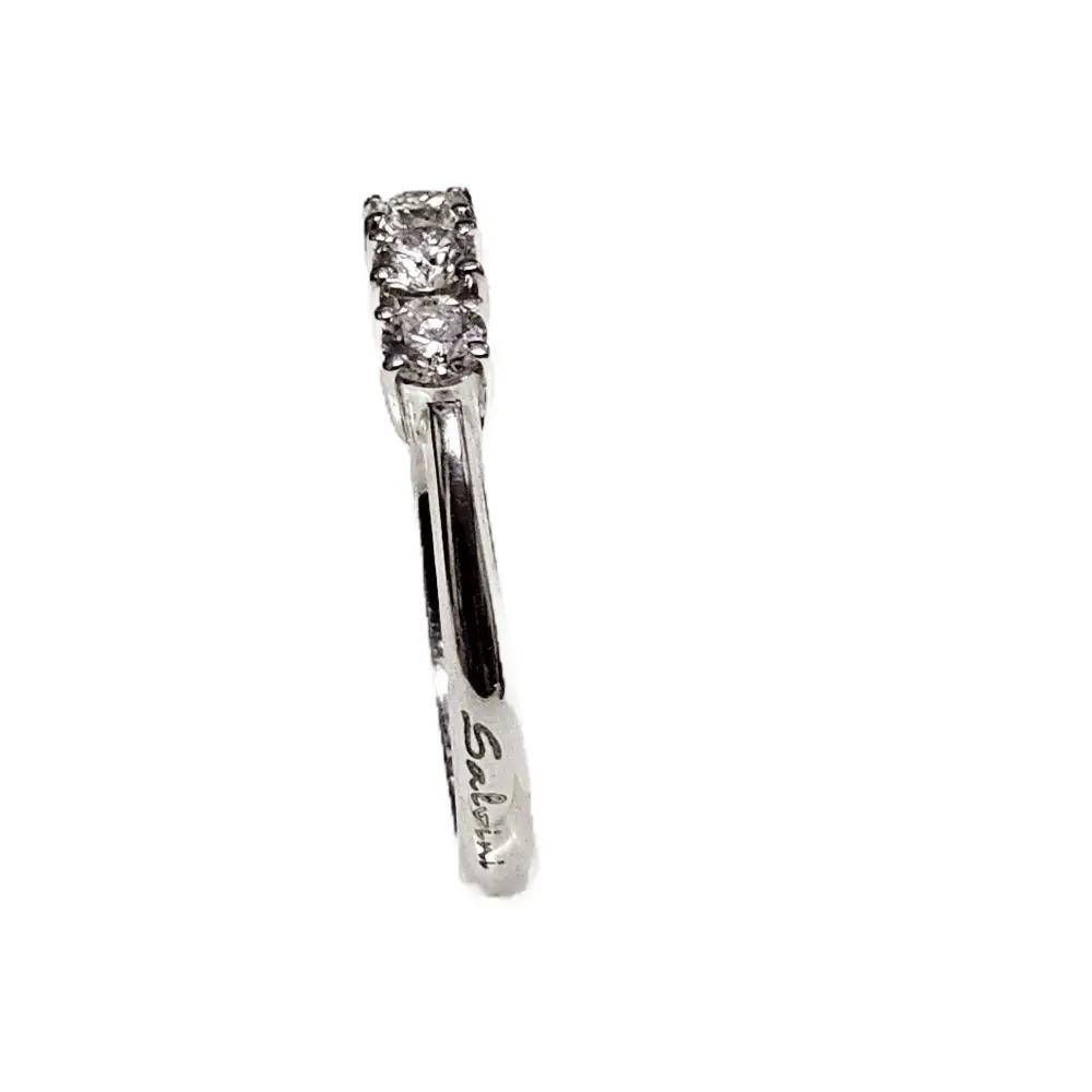 Anello Tre Diamanti ct 0,45 oro bianco Salvini - Gioielleria Bonini