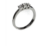 Anello Tre Diamanti ct 0,45 oro bianco Salvini - Gioielleria Bonini