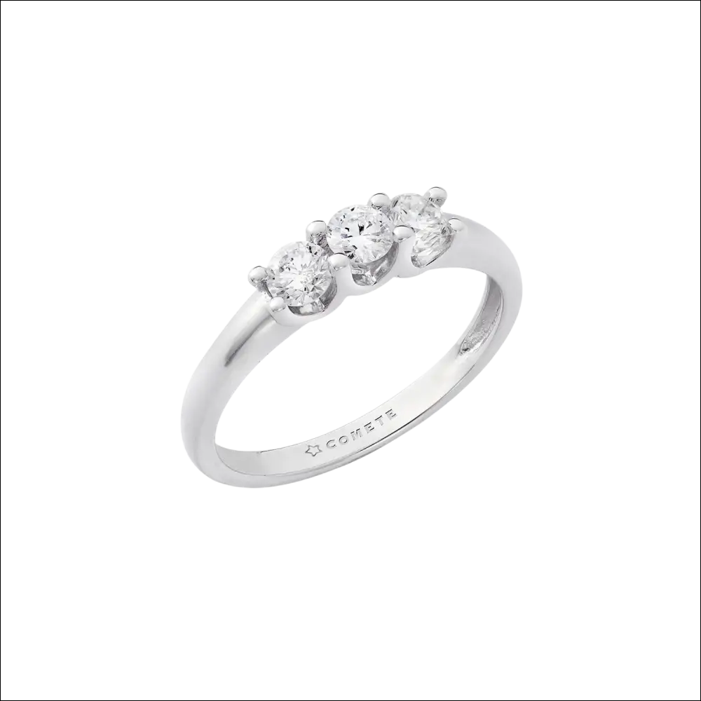 Anello Trilogy Diamanti 0.45 ct ANB 2739 argento con 3 diamanti tondi