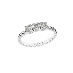 Anello Trilogy Diamanti Oro Bianco COMETE GIOIELLI con anello in oro bianco e diamanti a cluster