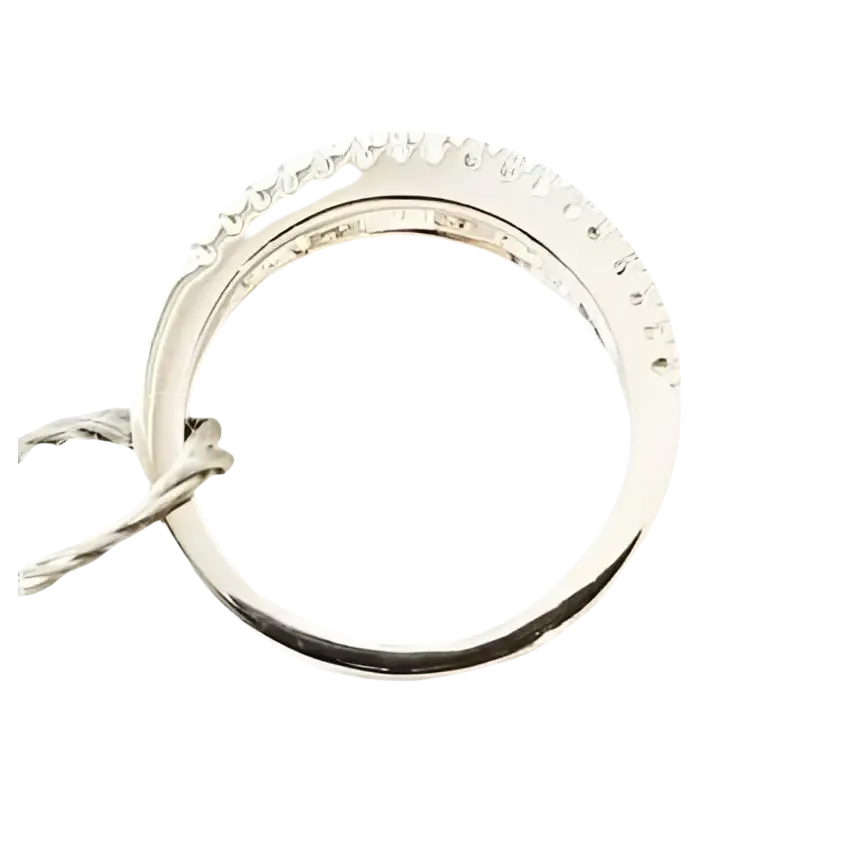 Anello Trilogy Salvini Oro Bianco e Diamanti con fascia eternity in oro bianco o platino e diamanti