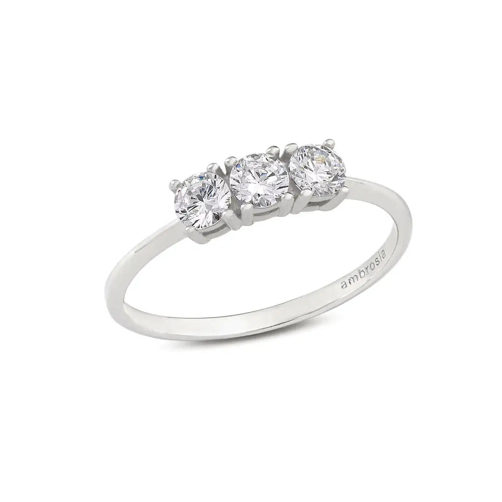 anello trilogy zirconi oro bianco AMBROSIA AAZ 082|bonini-gioielli