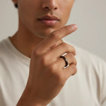 Anello Uomo argento, rutenio e zirconi COMETE UAN 131|bonini-gioielli