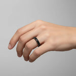 Anello Uomo argento, rutenio e zirconi COMETE UAN 133|bonini-gioielli