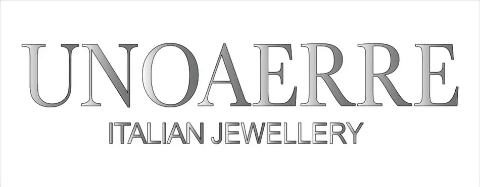 Logo 'UNO A ERRE ITALIAN JEWELLERY' in tono argento.