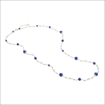 Bracciale Argento Acquamarina e Lapislazzuli COMETE con perle blu e acquemarine